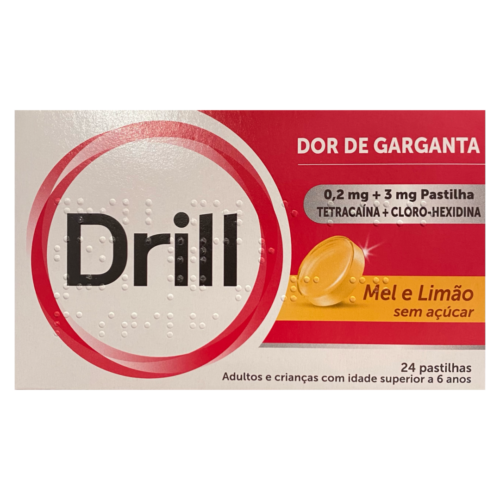 Drill Mel e Limão sem açúcar 24 pastilhas