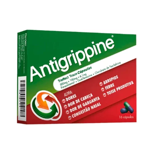 Antigrippine trieffect Tosse, 500/6,1/100 mg x 16 cápsulas