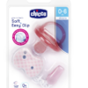 Chicco Pack Physio Soft Chupeta + Clip c/ Corrente Rosa 0-6M
