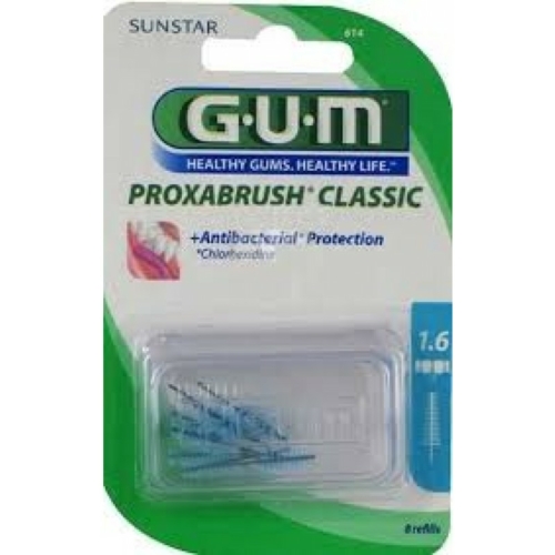 Gum Proxabrush Fino Cónico 614 Recarga Escovilhão 8 recargas