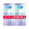Durex Invisible Extra Lubrificado Preservativo c/ Oferta 2ª Embalagem 2 x 12 preservativos
