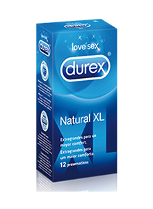 Durex Natural XL Preservativos 12 preservativos