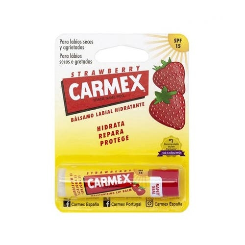 Carmex Bálsamo labial hidratante SPF15, Stick 4,2500g Morango