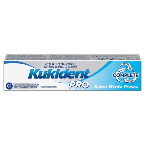 Kukident PRO Creme Prótese Dentária Complete Refrescante, 47g