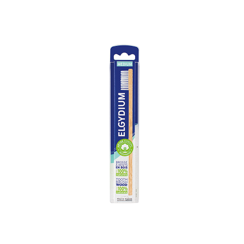 Elgydium Escova de dentes ECO média, Caixa 1Unidade(s) Madeira