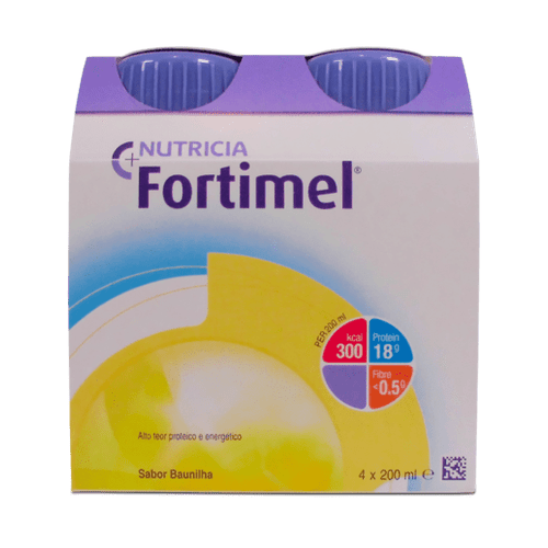 Fortimel Solução oral, 4 Garrafa 200ml Baunilha