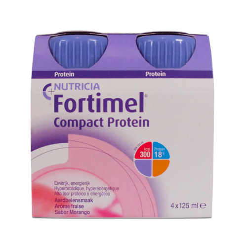 Fortimel Compact Protein Solução oral, 4 Garrafa 125ml 3A+ Morango