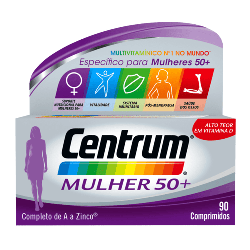 Centrum Mulher 50+ Comprimidos, Frasco 90Unidade(s)