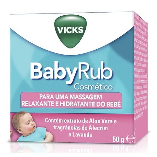 Vicks BabyRub Pomada para massagem relaxante e hidratante, Boião 50g 6M+