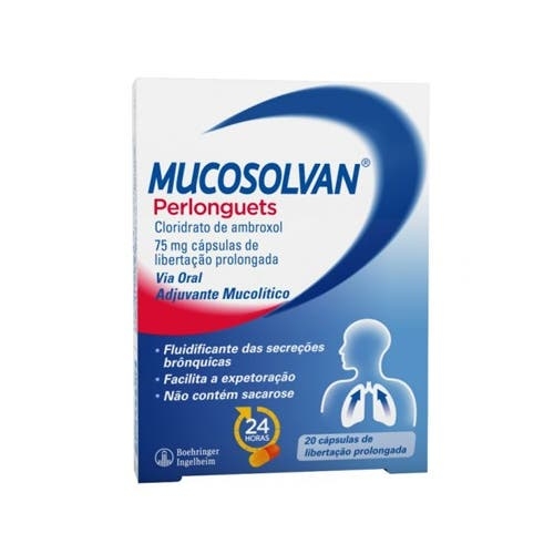 Mucosolvan Perlonguets, 75 mg x 20 cáps lib prol
