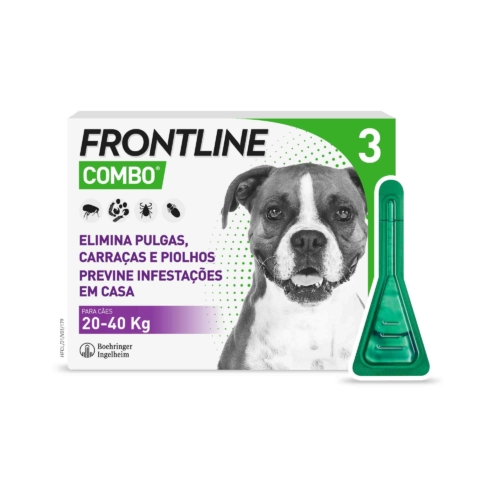 Frontline Combo Spot-On L 268 mg - Para cães 20-40 Kg 3 pipetas