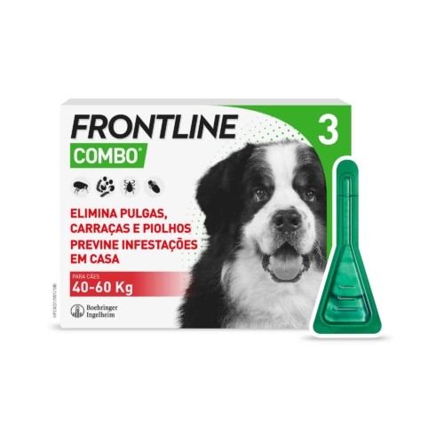 Frontline Combo Spot-On XL 402 mg - Para cães 40-60 Kg 3 pipetas