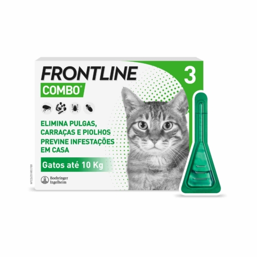 Frontline Combo Spot-On 50 mg - Para gatos e furões 3 pipetas