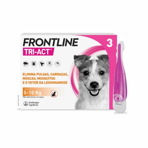 Frontline Tri-Act - Para cães 5-10 Kg 3 pipetas