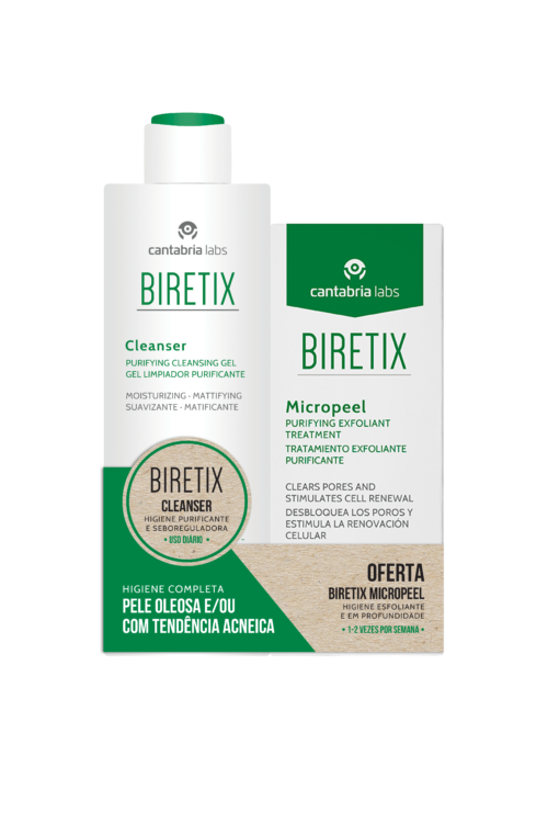 Biretix Cleanser Gel de limpeza purificante 200ml + Oferta Biretix Micropeel