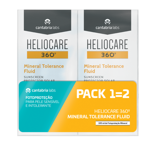 Heliocare 360 Fluido Mineral Tolerance SPF50, 50mL - Pack 2 unidades