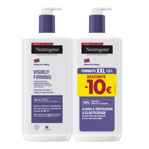 6087452 Neutrogena Visibly Renew Loção Corporal Elasticidade Intensa Pack 2 x 750 mL