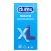 Durex Natural Preservativo XL, 12 Unidades