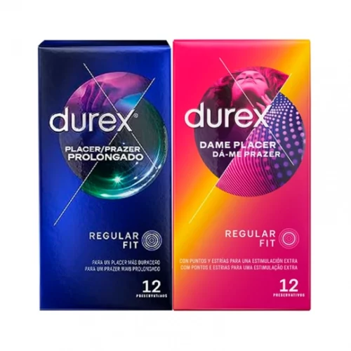 Durex Pack Prazer Prolongado + Dame Placer 12 + 12 preservativos