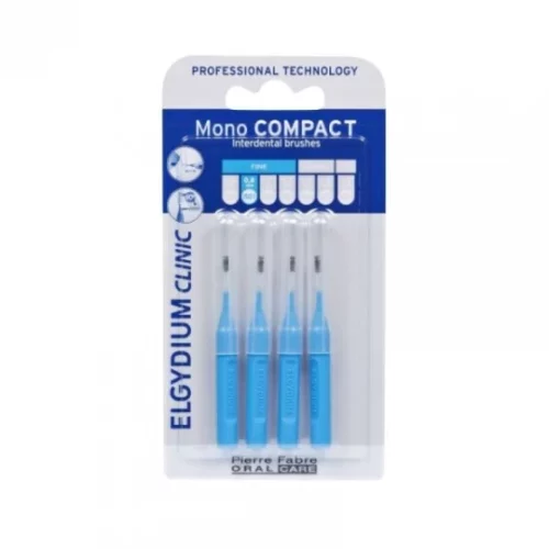 Elgydium Clinic Mono Compact Escovilhões interdentários Azul 0,8 mm x 4 unidades Elgydium Clinic Mono Compact Escovilhões interdentários Azul 0,8 mm x 4 unidades