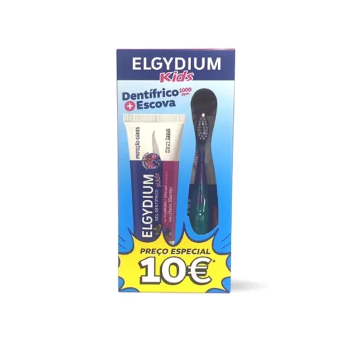 Elgydium Kit Kids Gel Dentífrico Frutos Silvestres 50ml + Escova de Dentes
